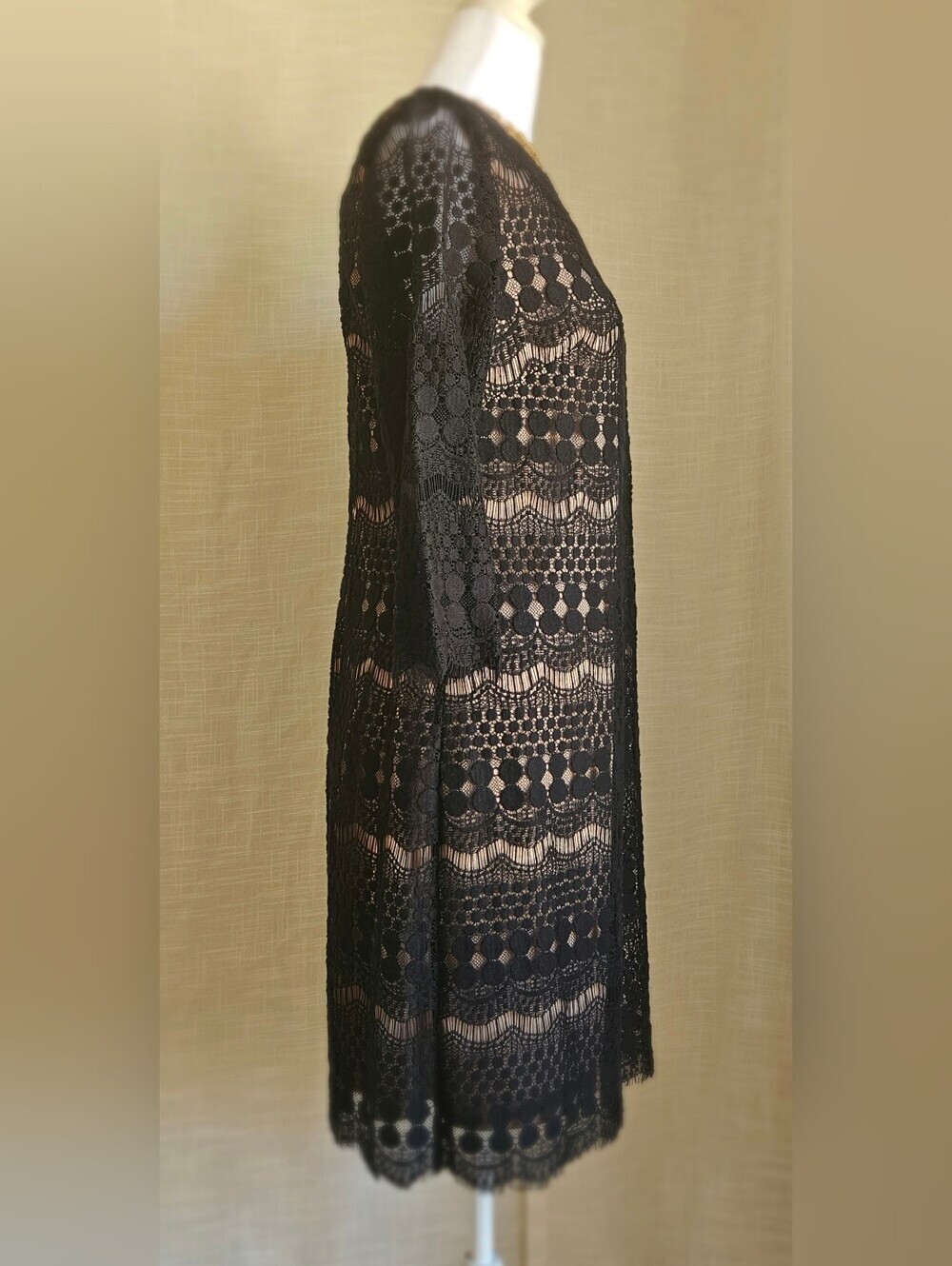 Jessica Howard Black Lace Overlay Dress, Size 6, Like New, Formal/Cocktail - Picture 4 of 16